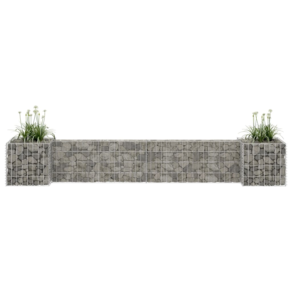 vidaXL Gabion Wall Gabion Retaining Wall Gabion Basket Cage Galvanized Steel