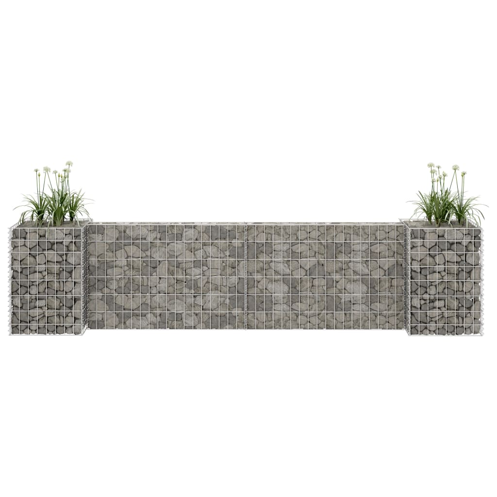 vidaXL Gabion Wall Gabion Retaining Wall Gabion Basket Cage Galvanized Steel