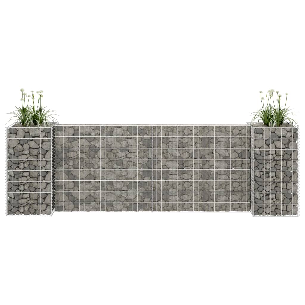 vidaXL Gabion Wall Gabion Retaining Wall Gabion Basket Cage Galvanized Steel