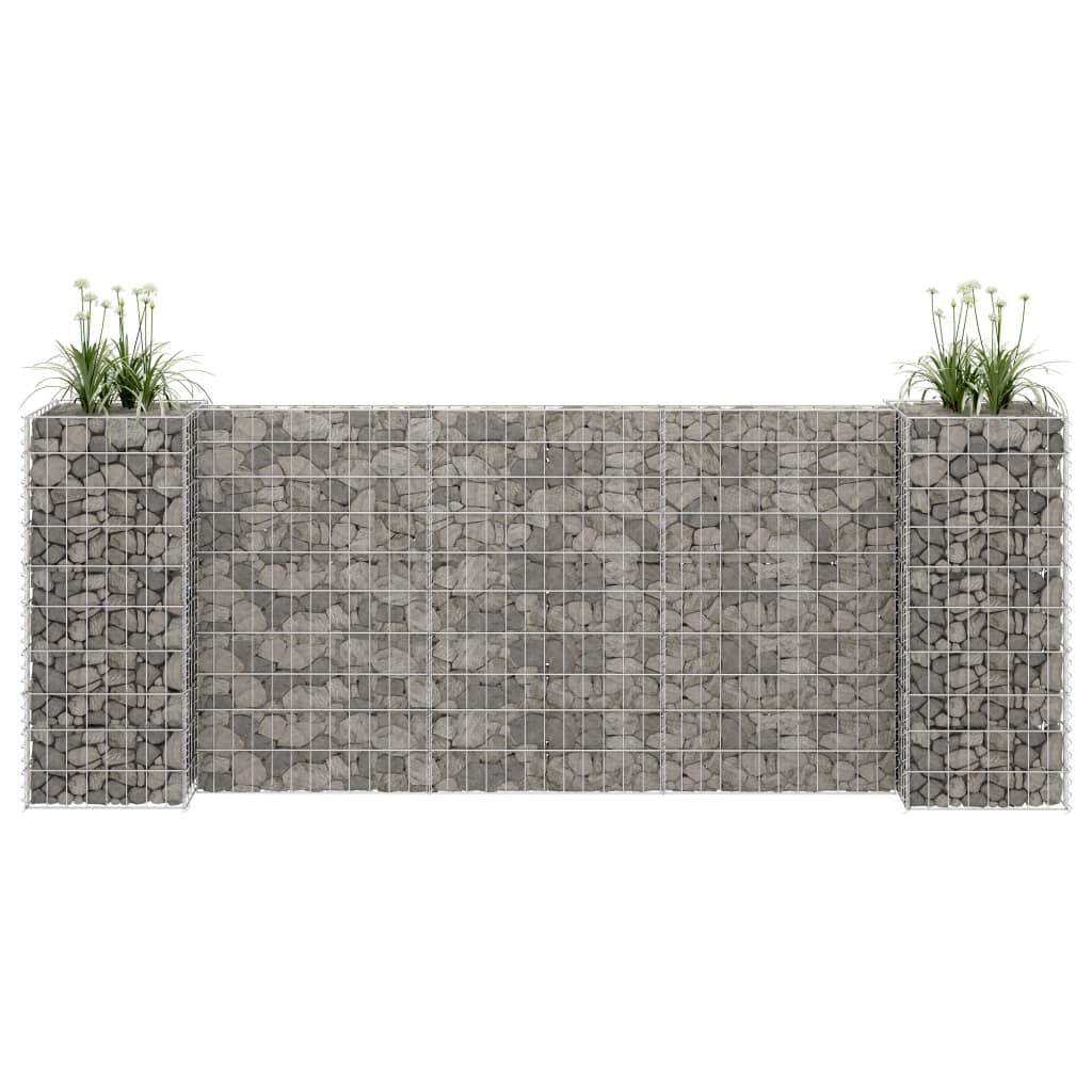 vidaXL Gabion Wall Gabion Retaining Wall Gabion Basket Cage Galvanized Steel