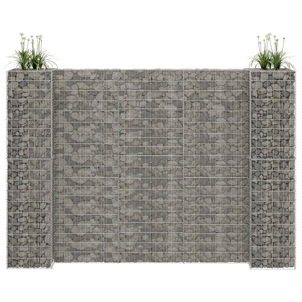 vidaXL Gabion Wall Gabion Retaining Wall Gabion Basket Cage Galvanized Steel