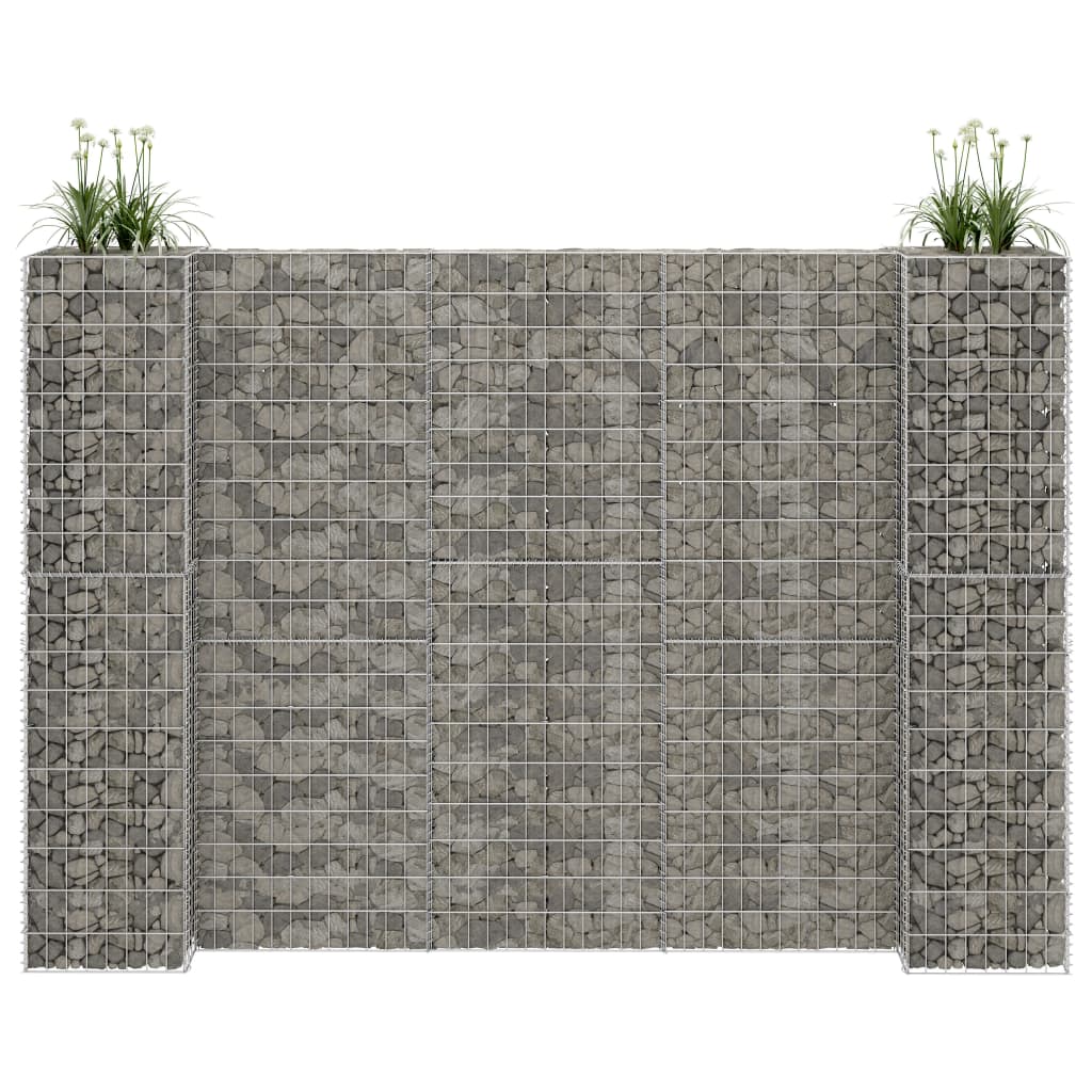 vidaXL Gabion Wall Gabion Retaining Wall Gabion Basket Cage Galvanized Steel