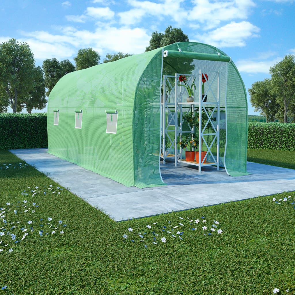 vidaXL Greenhouse Outdoor Grow House Green House for Plant Growing Gardening