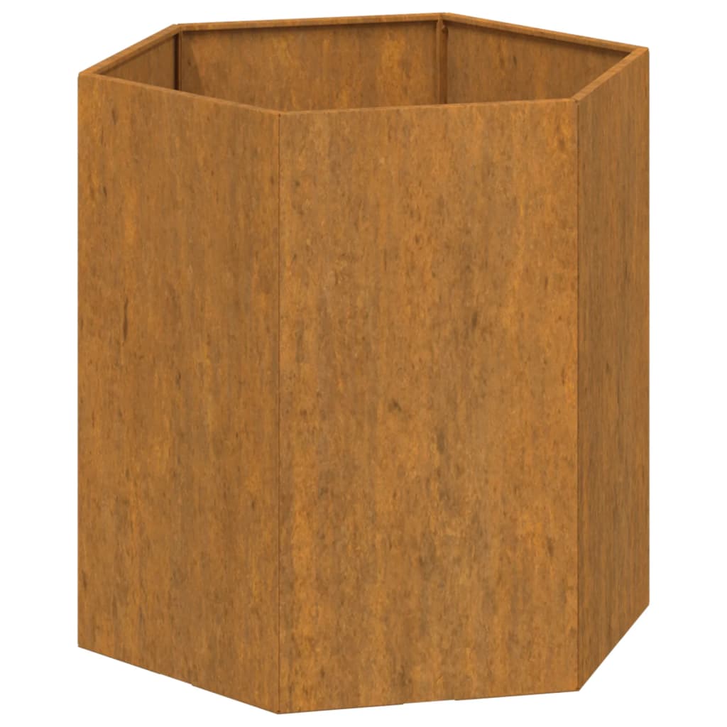 vidaXL Planter Stand Outdoor Garden Raised Bed Flower Box Rusty Corten Steel