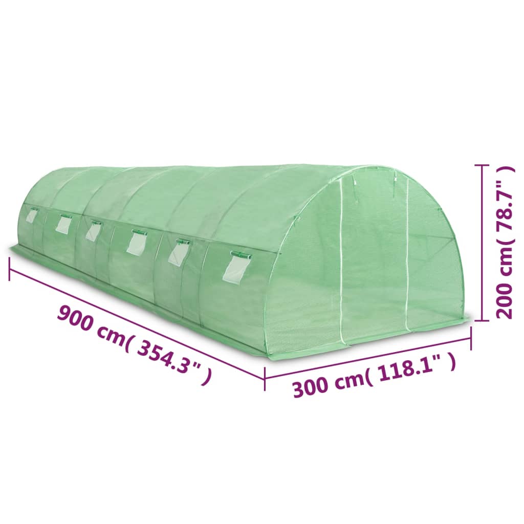 vidaXL Greenhouse Outdoor Grow House Green House for Plant Growing Gardening