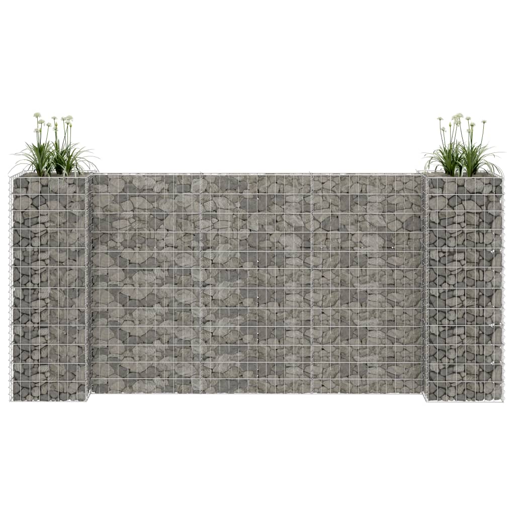 vidaXL Gabion Wall Gabion Retaining Wall Gabion Basket Cage Galvanized Steel