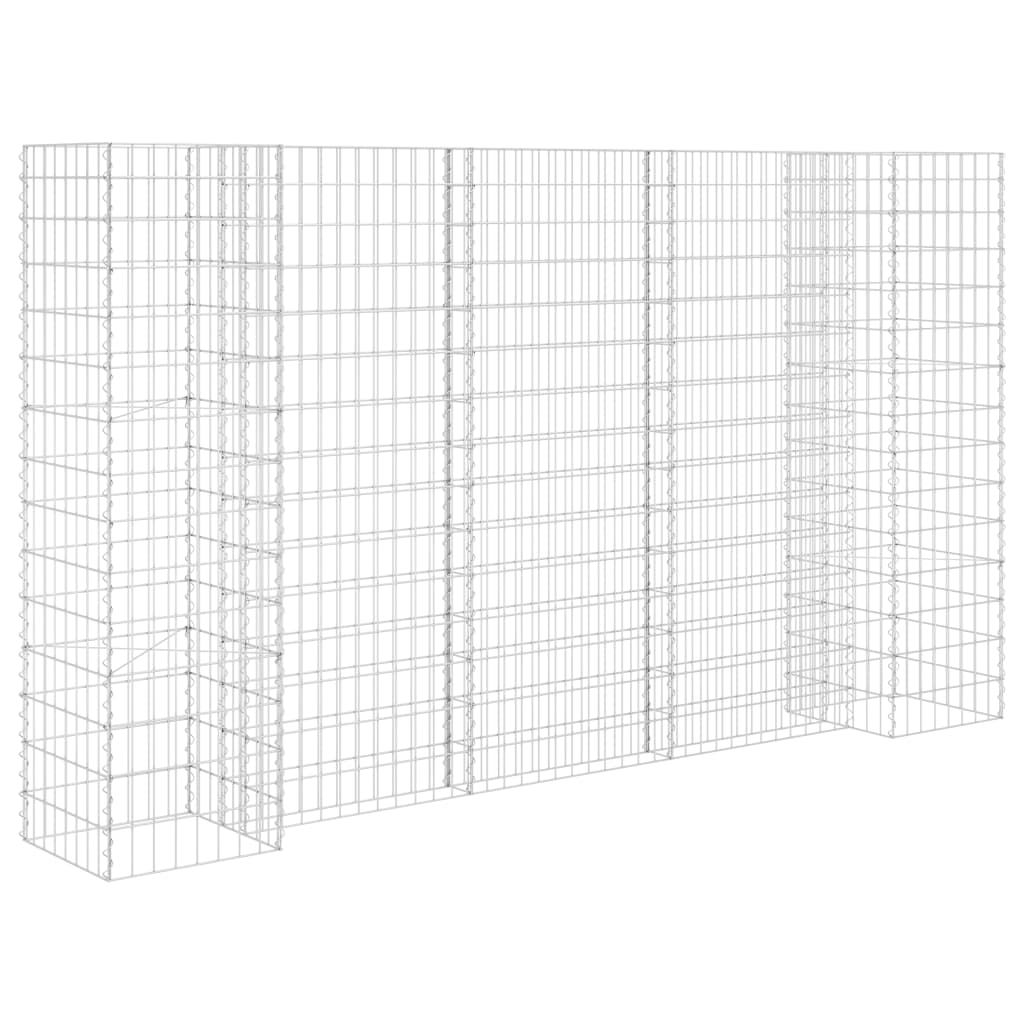 vidaXL Gabion Wall Gabion Retaining Wall Gabion Basket Cage Galvanized Steel