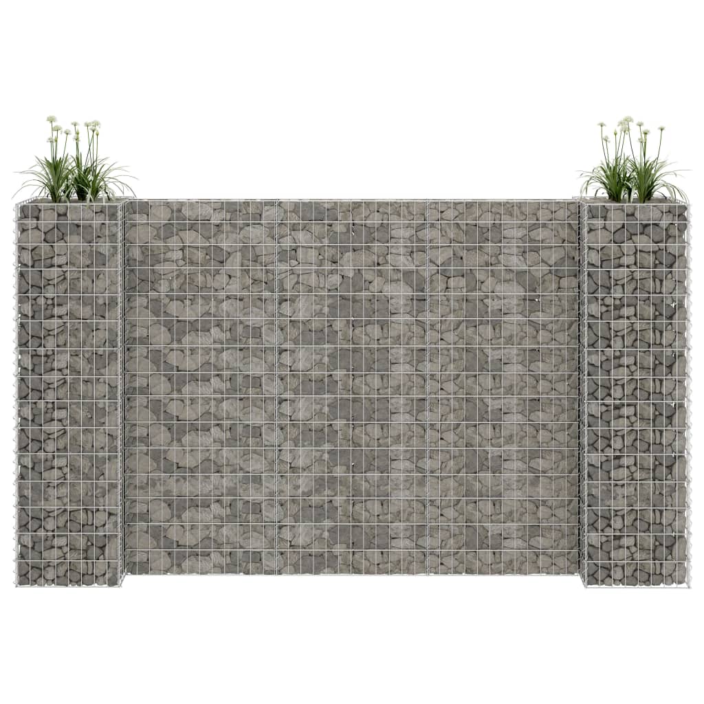 vidaXL Gabion Wall Gabion Retaining Wall Gabion Basket Cage Galvanized Steel