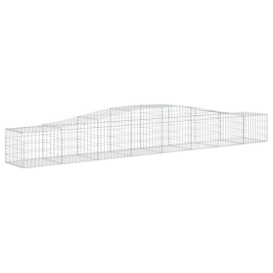 vidaXL Gabion Basket Arched Gabion Basket Planter for Flower Galvanized Iron
