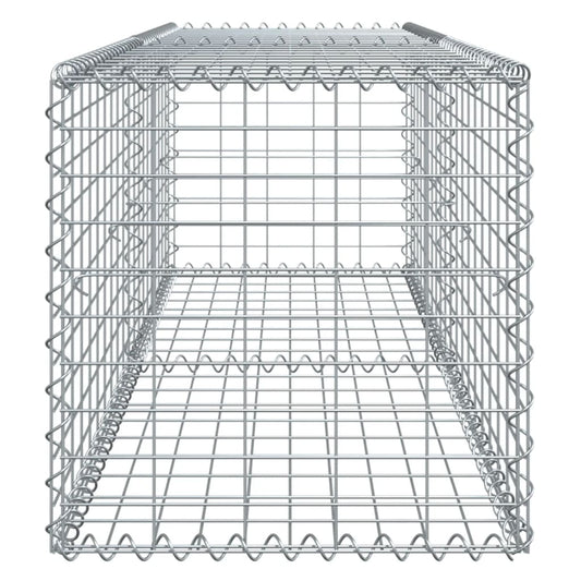 vidaXL Gabion Basket with Cover 39.4"x19.7"x39.4" Galvanized Iron
